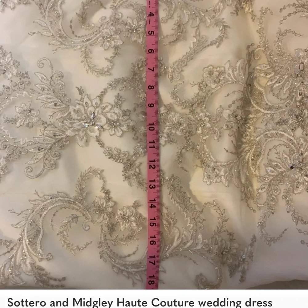 Sottero and Midgley Haute Couture wedding dress gown size 8 Ivory - Picture 14 of 15